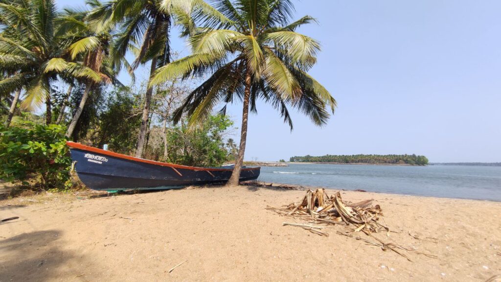 fishing boat docked on beach